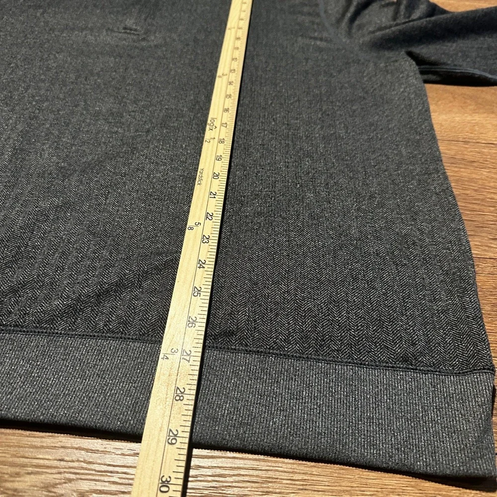 Tommy Bahama Charcoal Grey Herringbone Quarter Zip Pullover Mens XXL